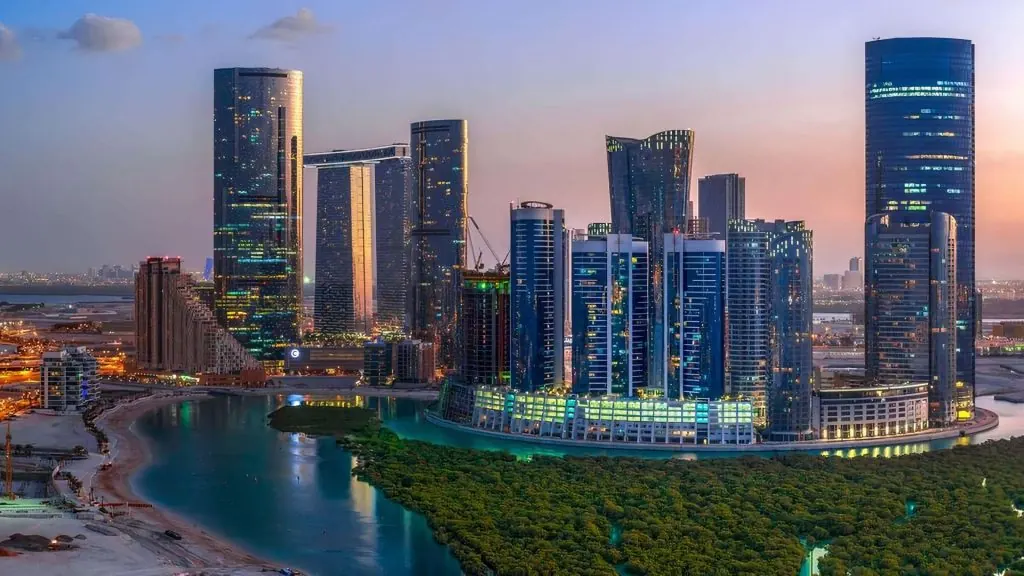 Aerial view of Al Reem Island, Abu Dhabi