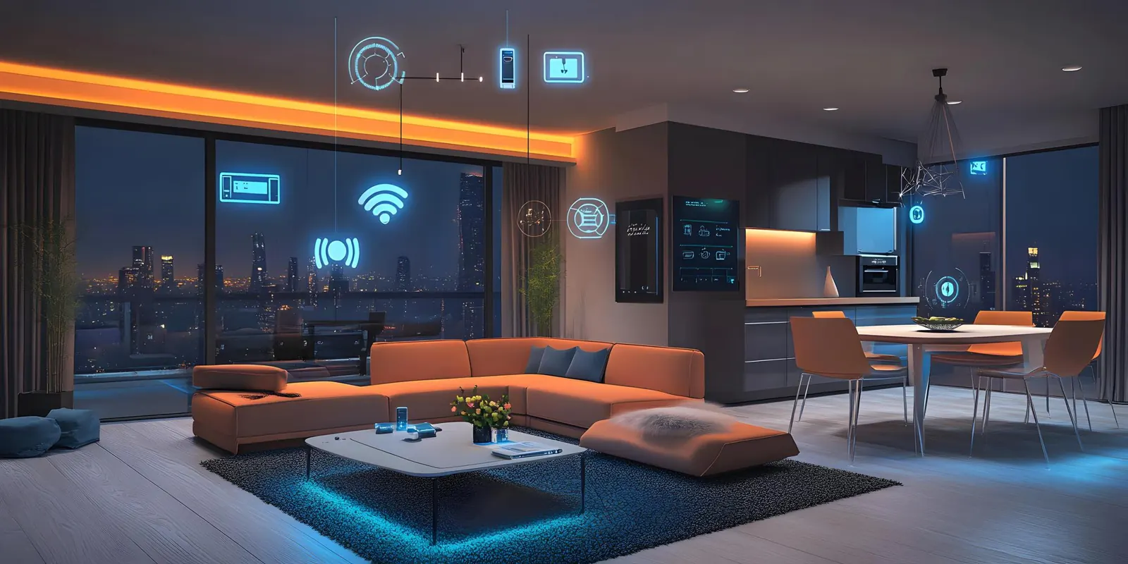 Connected smart home controlled from a tablet
